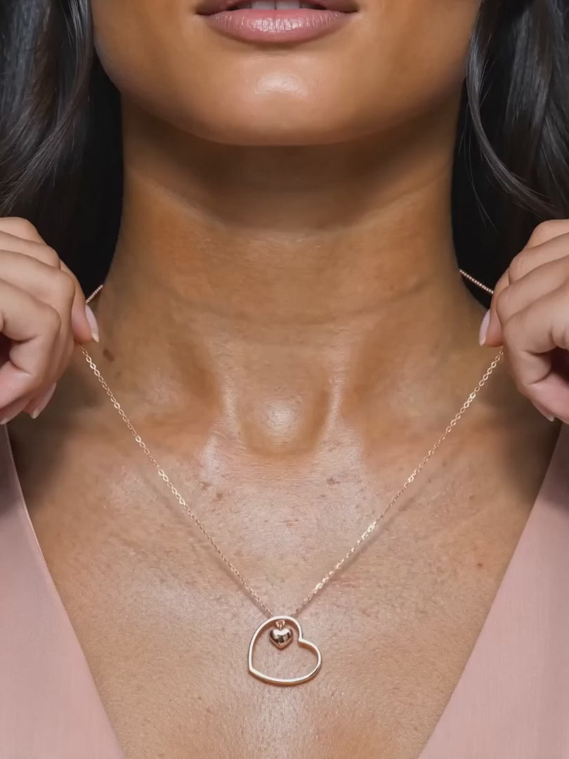 Rose Gold Heart Necklace