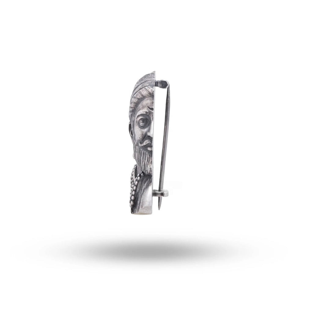 Chhatrapati Raje Shivaji Maharaj sterling Silver Brooch Pin