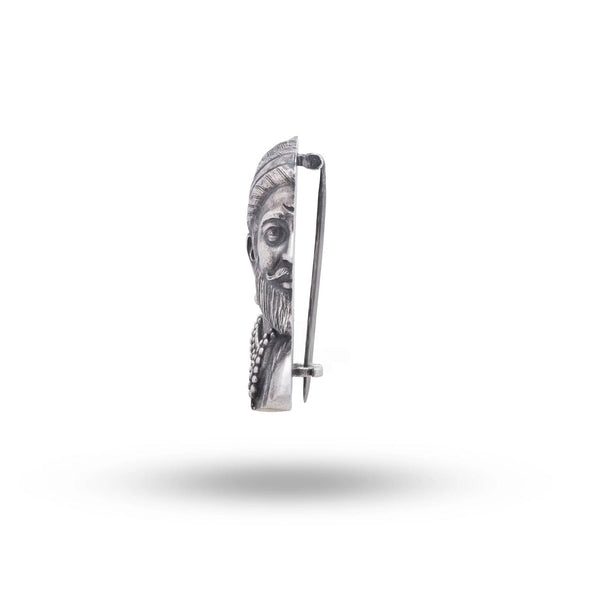 Chhatrapati Raje Shivaji Maharaj sterling Silver Brooch Pin